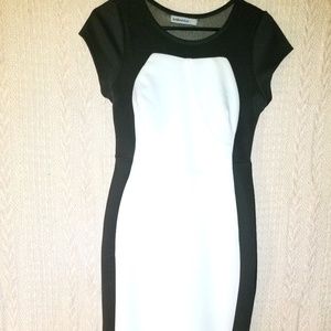 Beautiful black and white form fitting dress